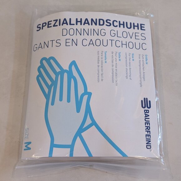 New Bauerfeind VenoTrain donning gloves - Picture 1 of 5